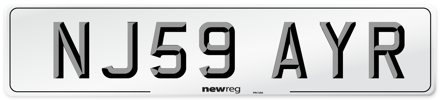 NJ59 AYR Number Plate from New Reg